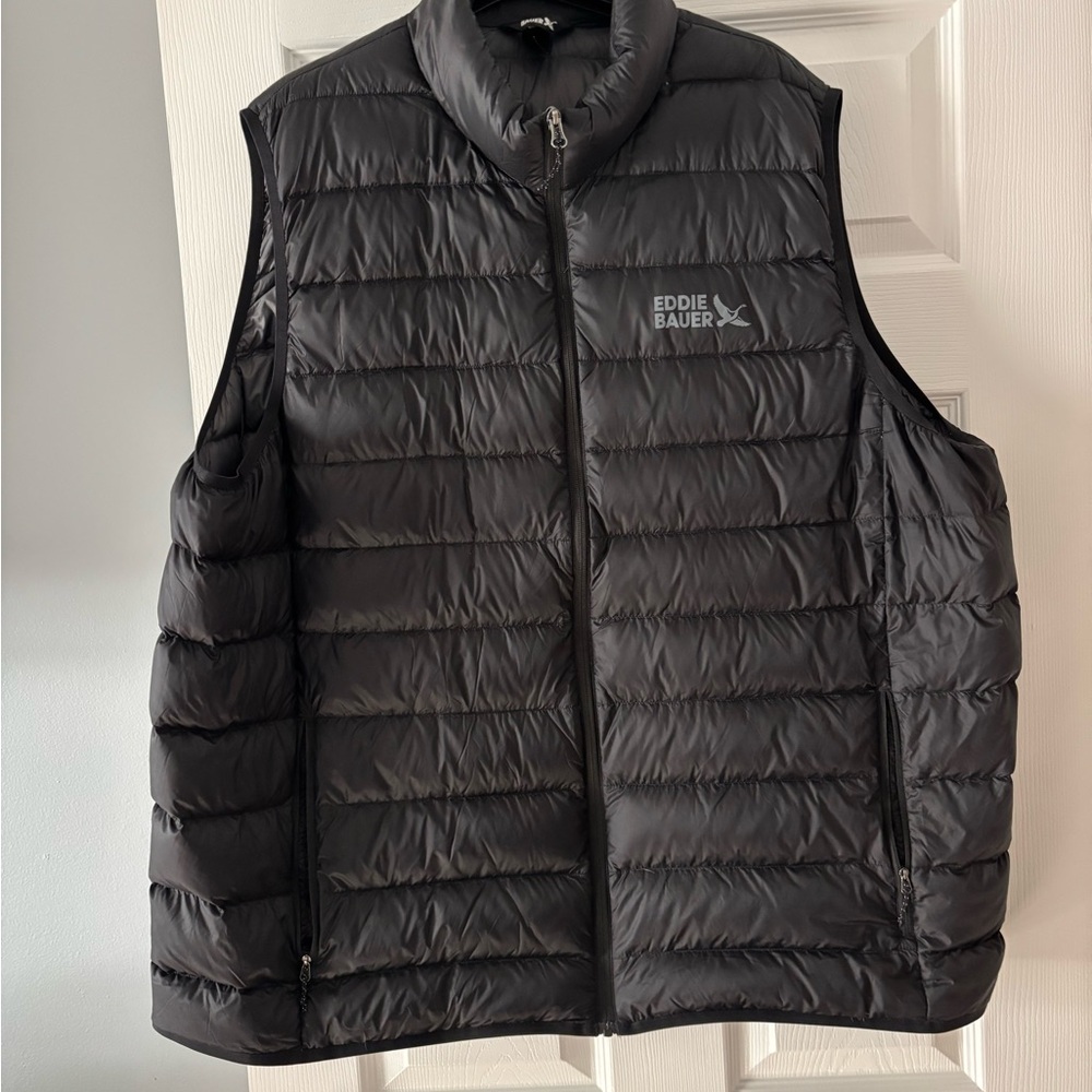 Eddie Bauer Black Men's Down Vest 3XLT - Picture 2 of 3